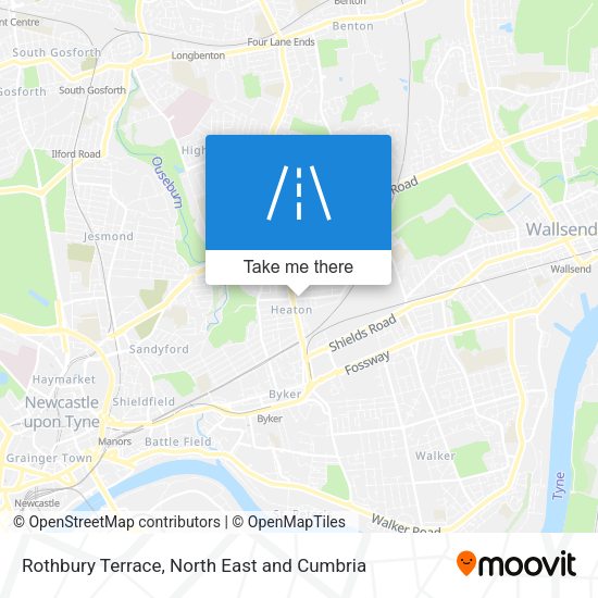 Rothbury Terrace map