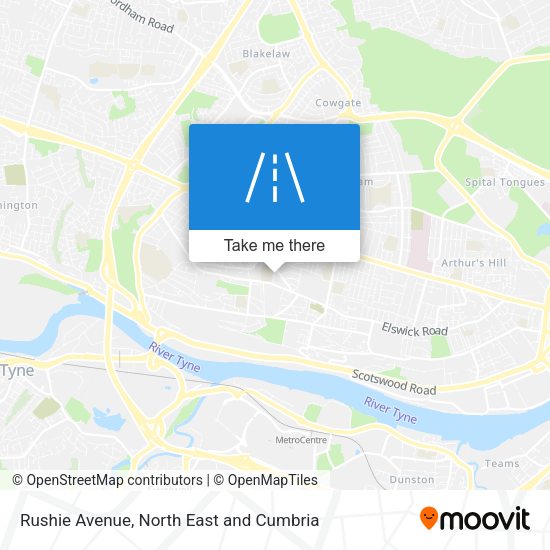 Rushie Avenue map