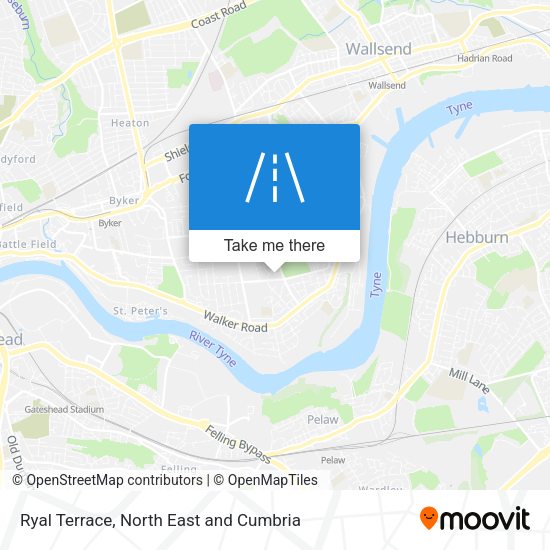 Ryal Terrace map