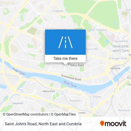 Saint John's Road map