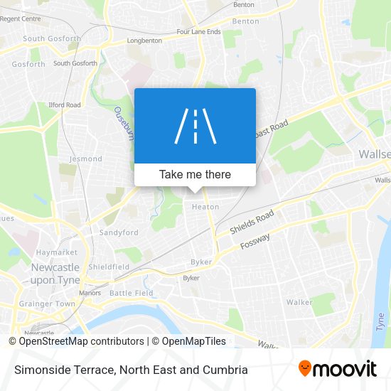 Simonside Terrace map