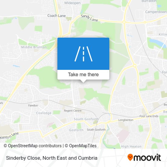 Sinderby Close map