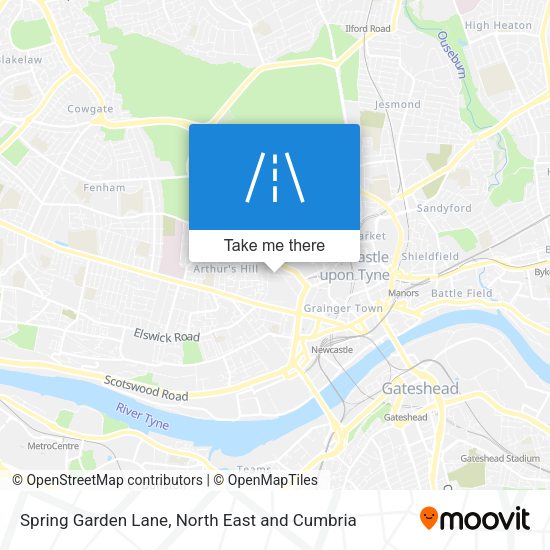 Spring Garden Lane map