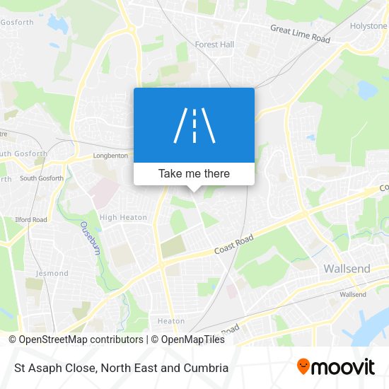 St Asaph Close map