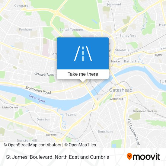 St James' Boulevard map