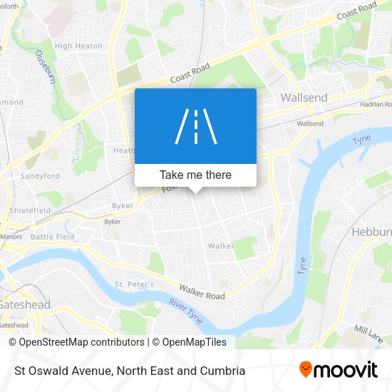 St Oswald Avenue map