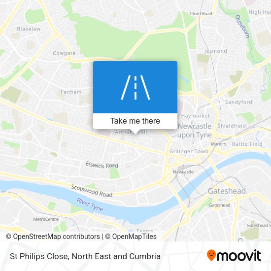 St Philips Close map