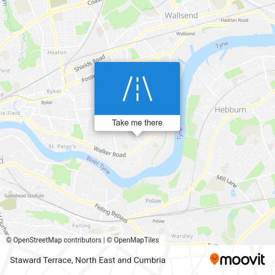 Staward Terrace map
