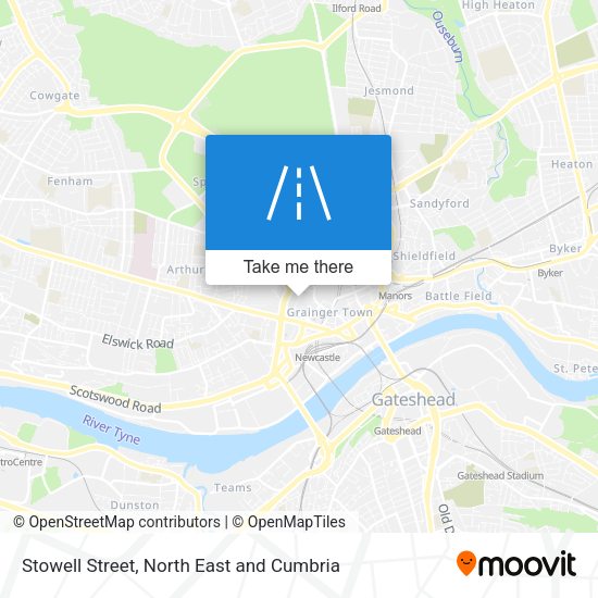 Stowell Street map