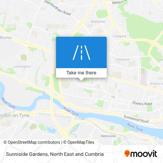 Sunniside Gardens map