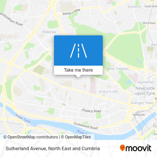 Sutherland Avenue map