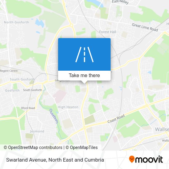 Swarland Avenue map