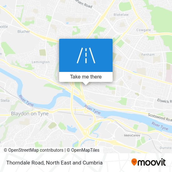 Thorndale Road map
