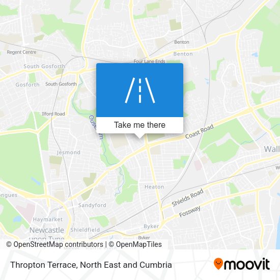 Thropton Terrace map