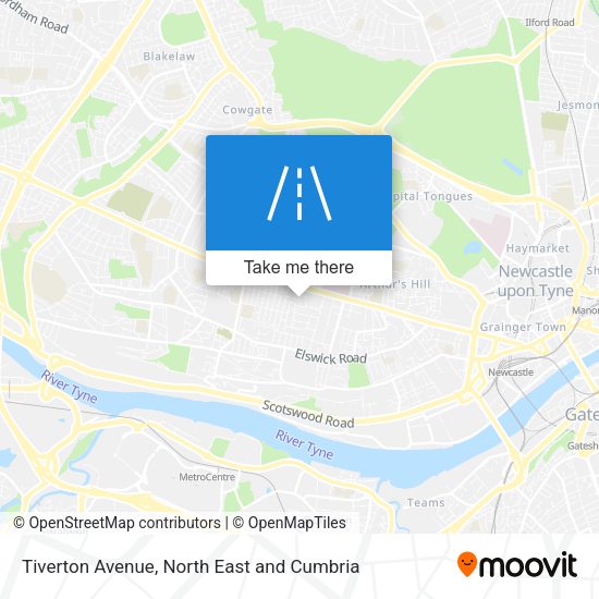 Tiverton Avenue map