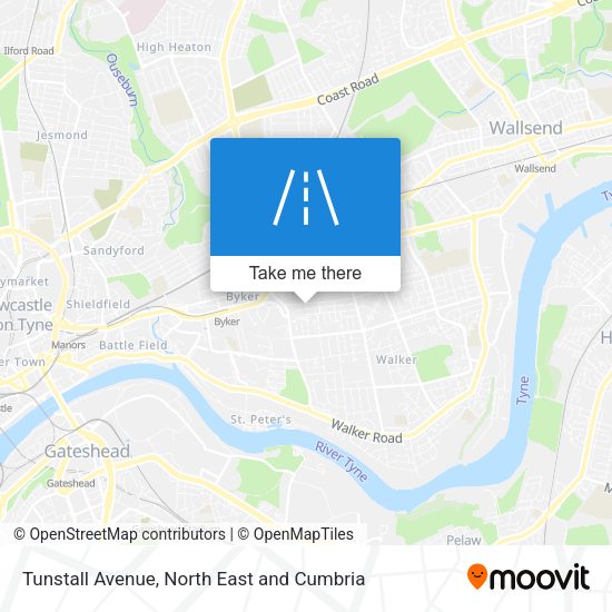 Tunstall Avenue map
