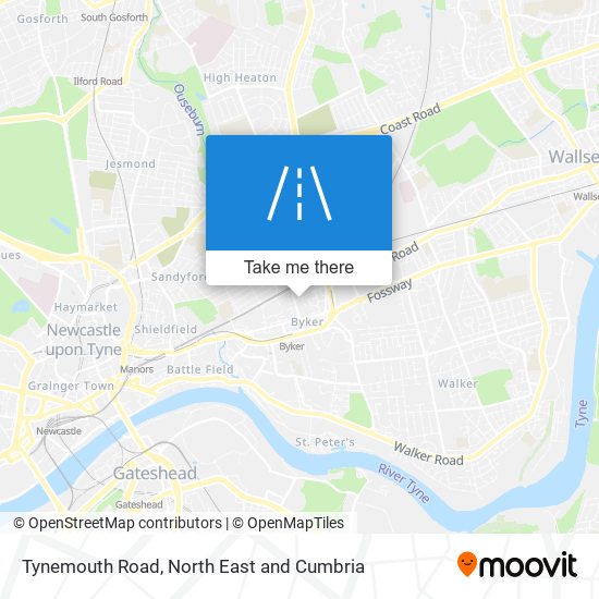 Tynemouth Road map