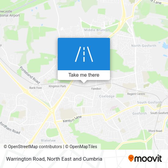 Warrington Road map