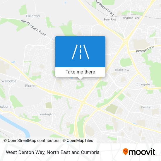 West Denton Way map