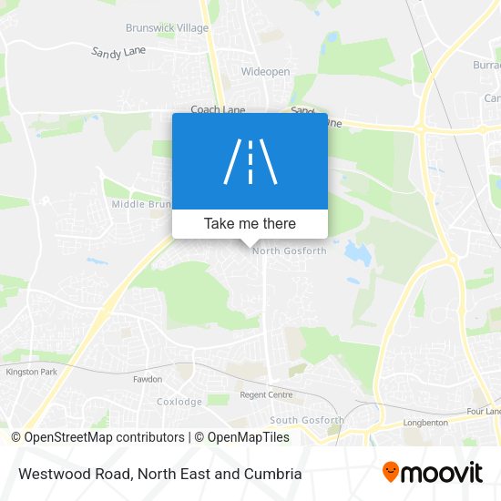 Westwood Road map