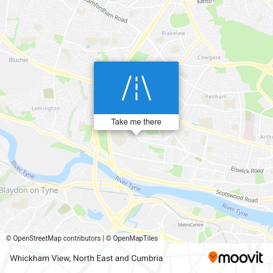 Whickham View map