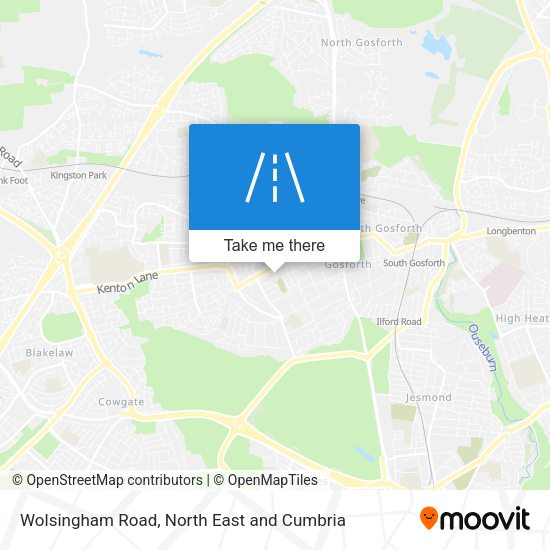 Wolsingham Road map