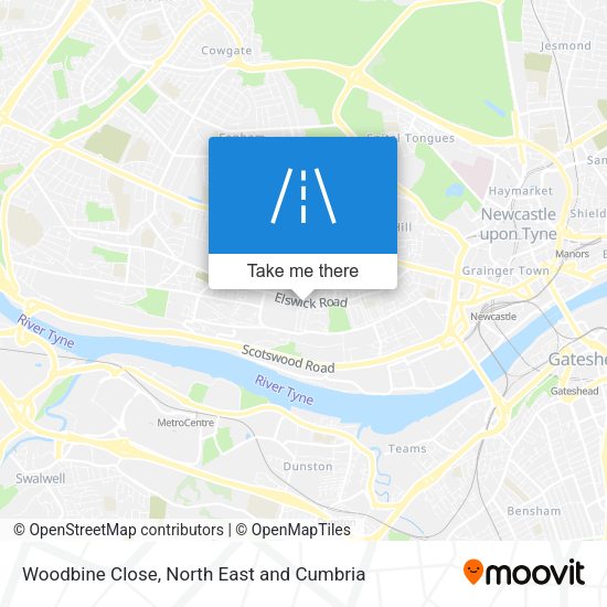 Woodbine Close map