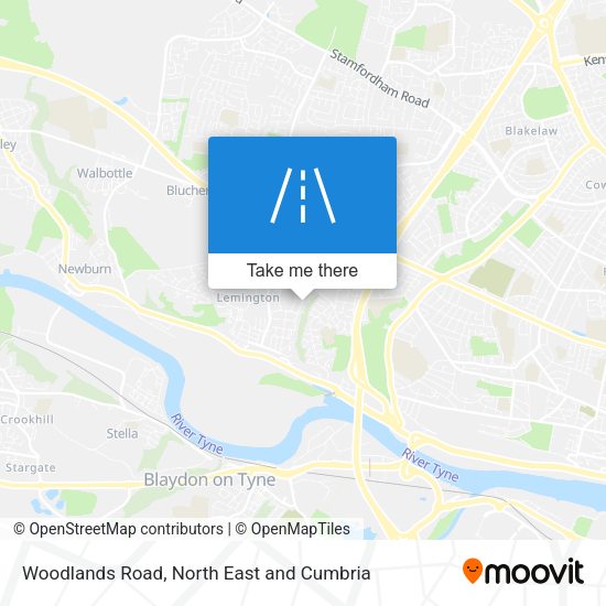 Woodlands Road map