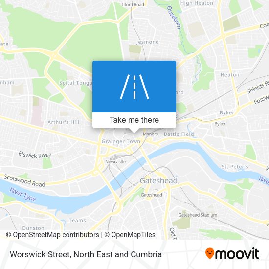 Worswick Street map