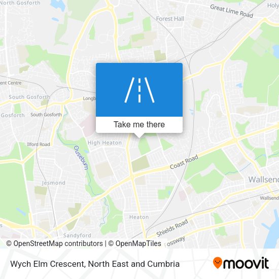 Wych Elm Crescent map