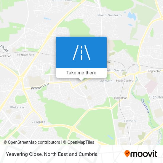 Yeavering Close map