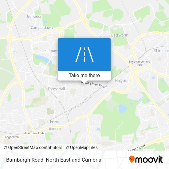 Bamburgh Road map