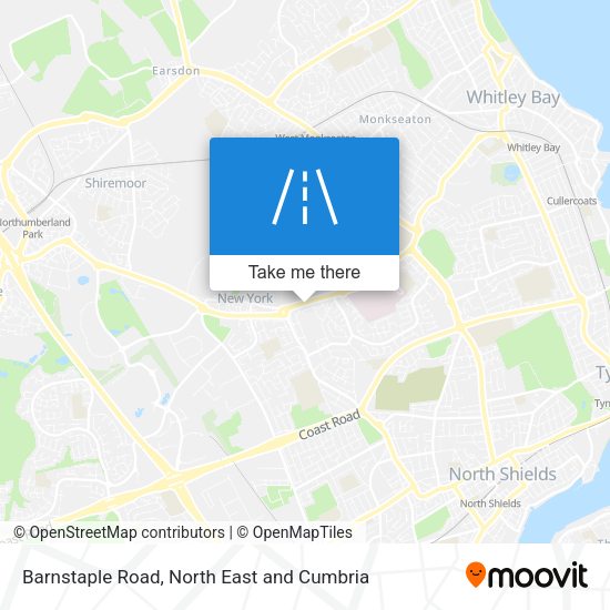 Barnstaple Road map