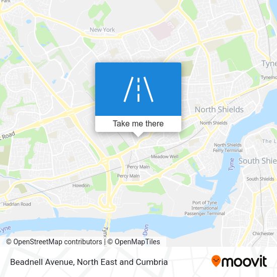 Beadnell Avenue map