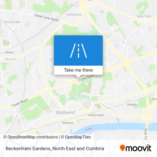 Beckenham Gardens map