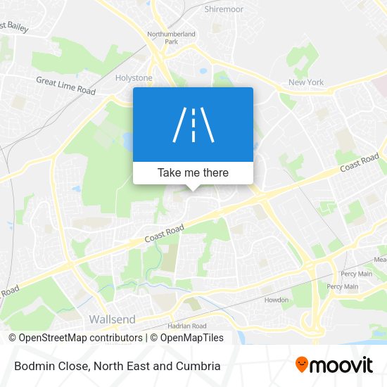 Bodmin Close map