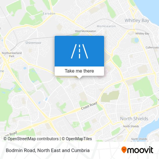 Bodmin Road map