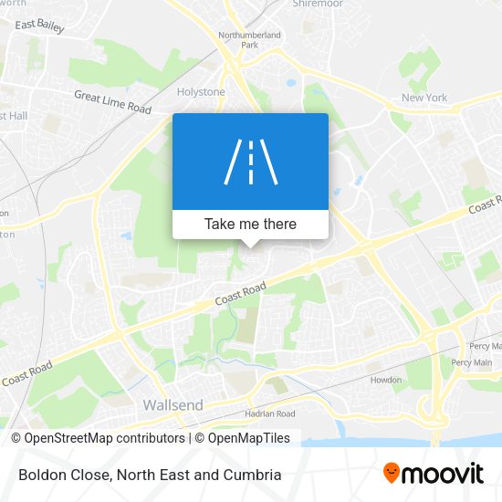 Boldon Close map