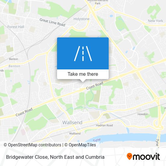 Bridgewater Close map