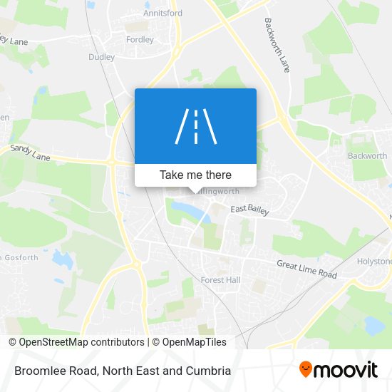 Broomlee Road map