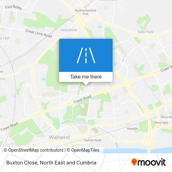 Buxton Close map