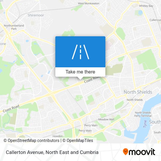 Callerton Avenue map