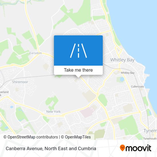 Canberra Avenue map