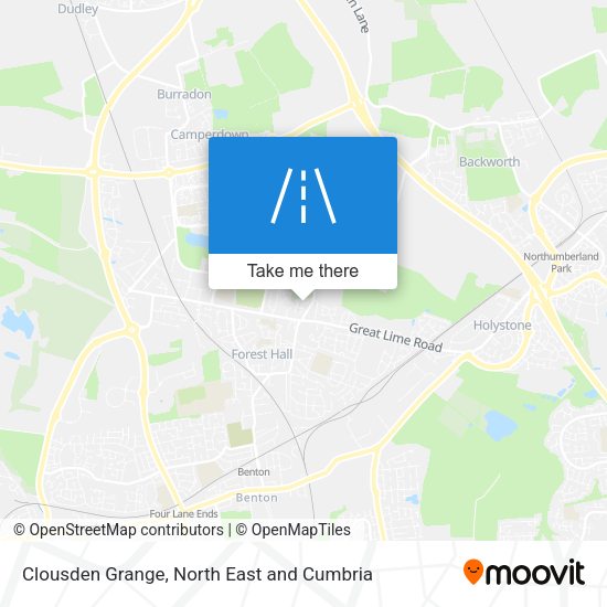 Clousden Grange map