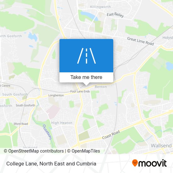 College Lane map