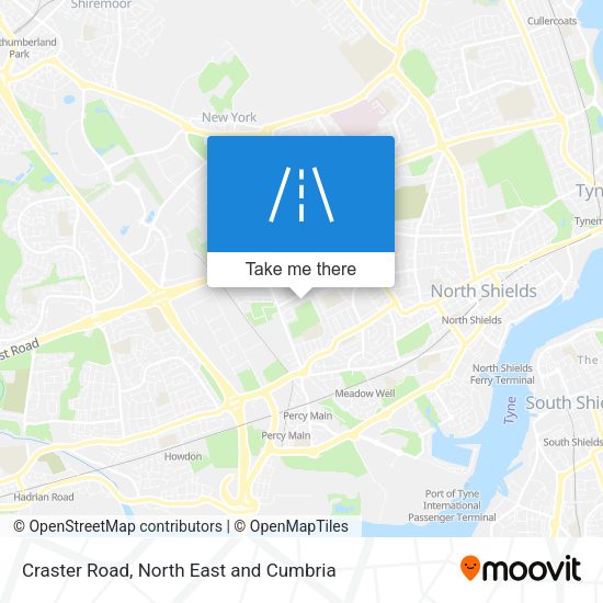 Craster Road map