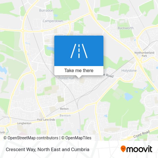 Crescent Way map