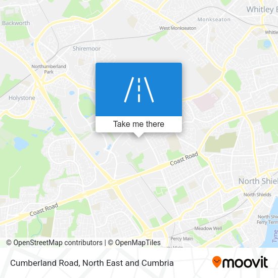 Cumberland Road map
