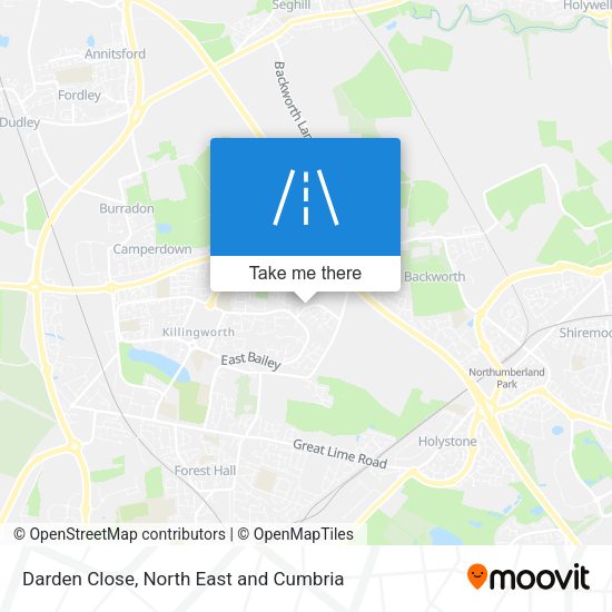 Darden Close map