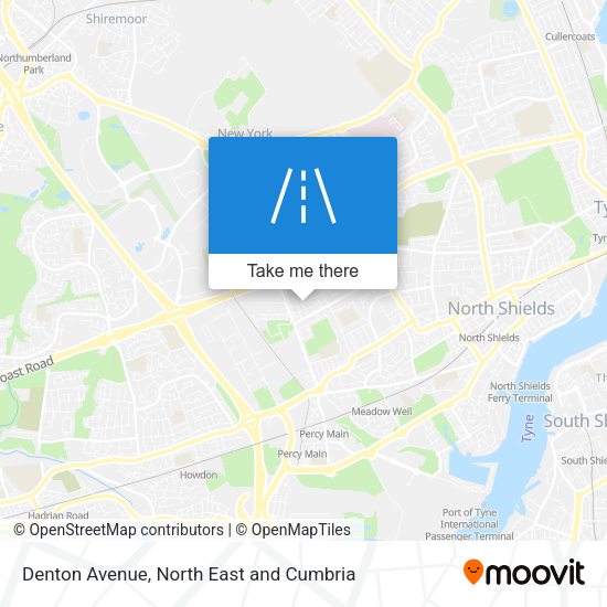 Denton Avenue map